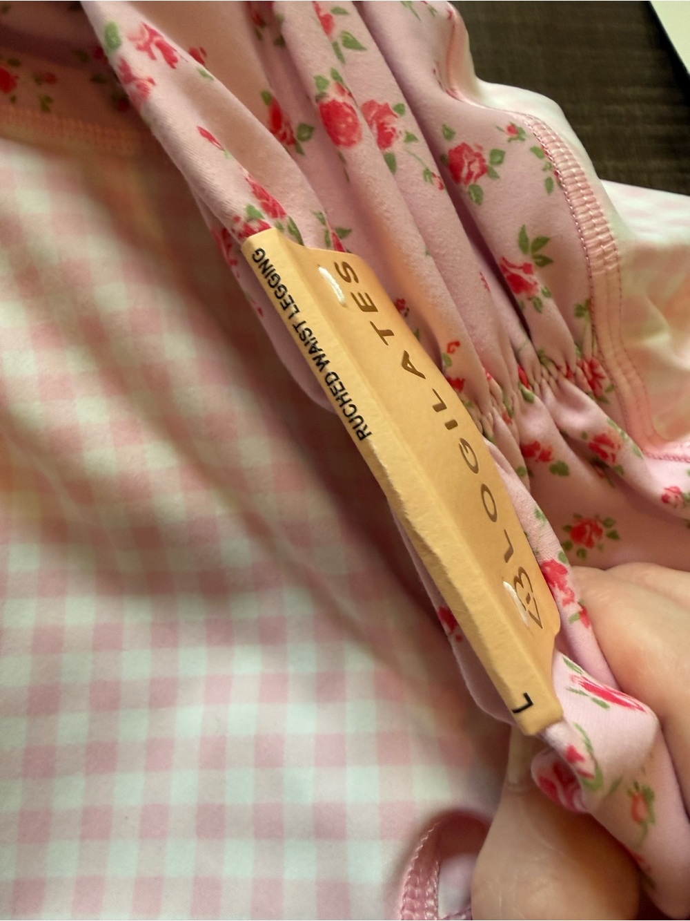 NWT Blogilates Pink Gingham High-Waist Pocket Leggings - Picture 6 of 6